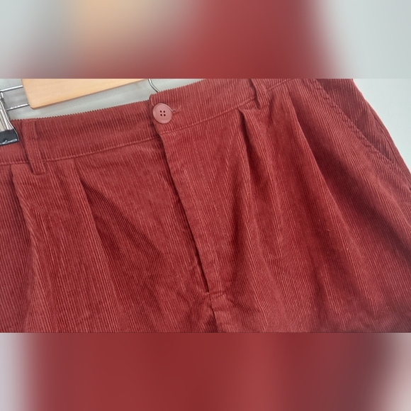 Cider 100% Cotton Mid Rise Striped Roll Hem Shorts - Picture 3 of 7